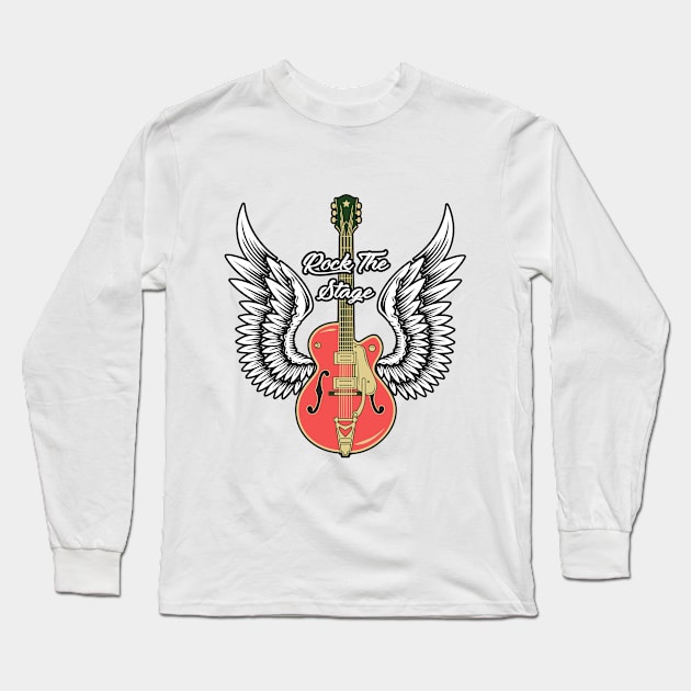 Rock The Stage Long Sleeve T-Shirt by AttireCafe